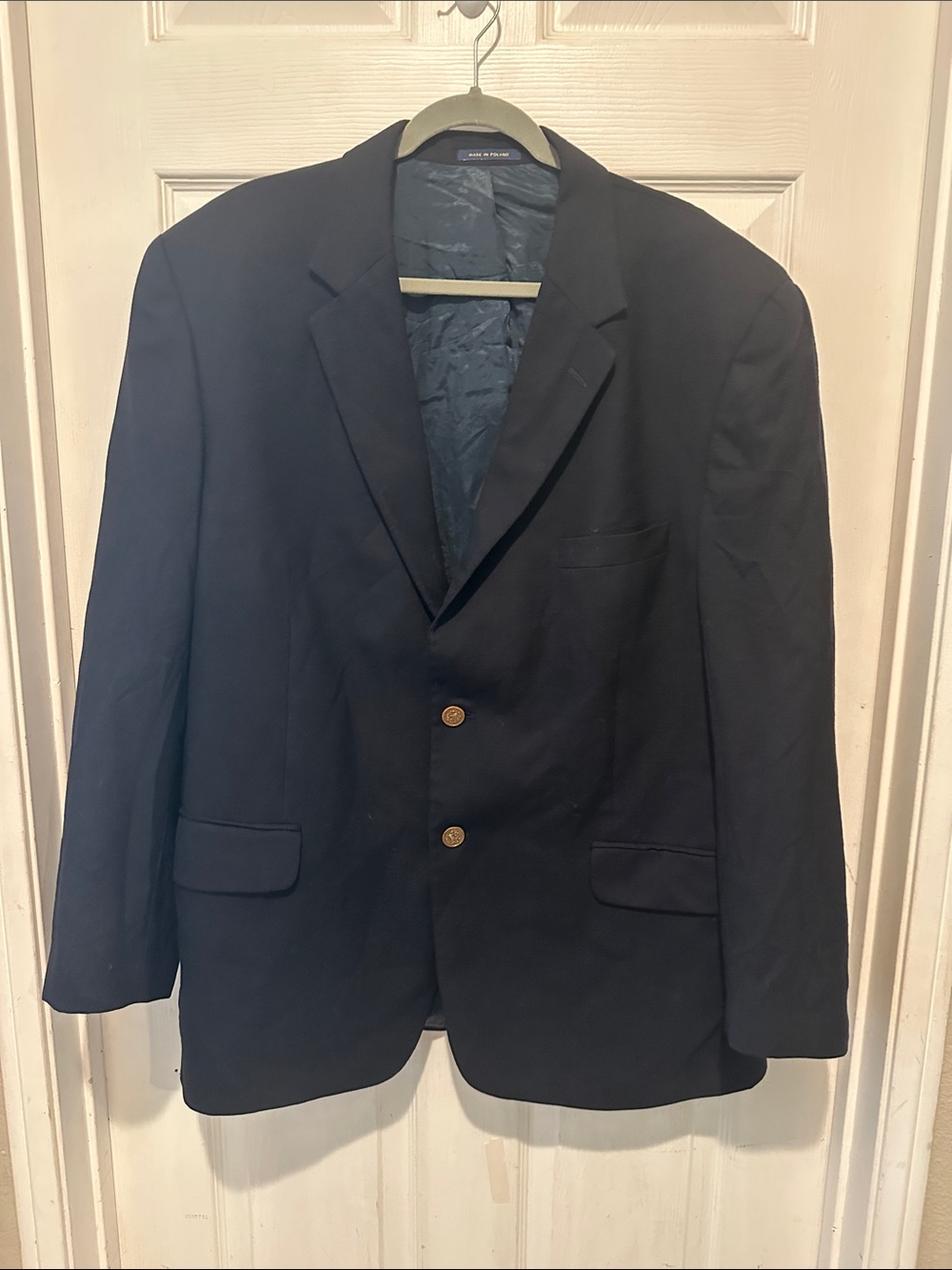 Macy's Dark Navy Sport Coat with Gold Buttons